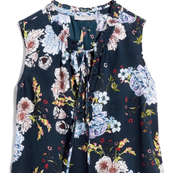 Daniel Rainn Erlen Ruffle Trim Silk 
